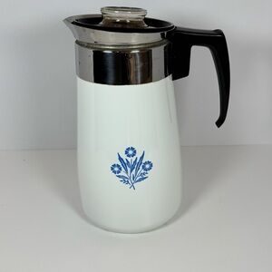 Vintage Corningware 9 Cup Coffee Stovetop Perculator